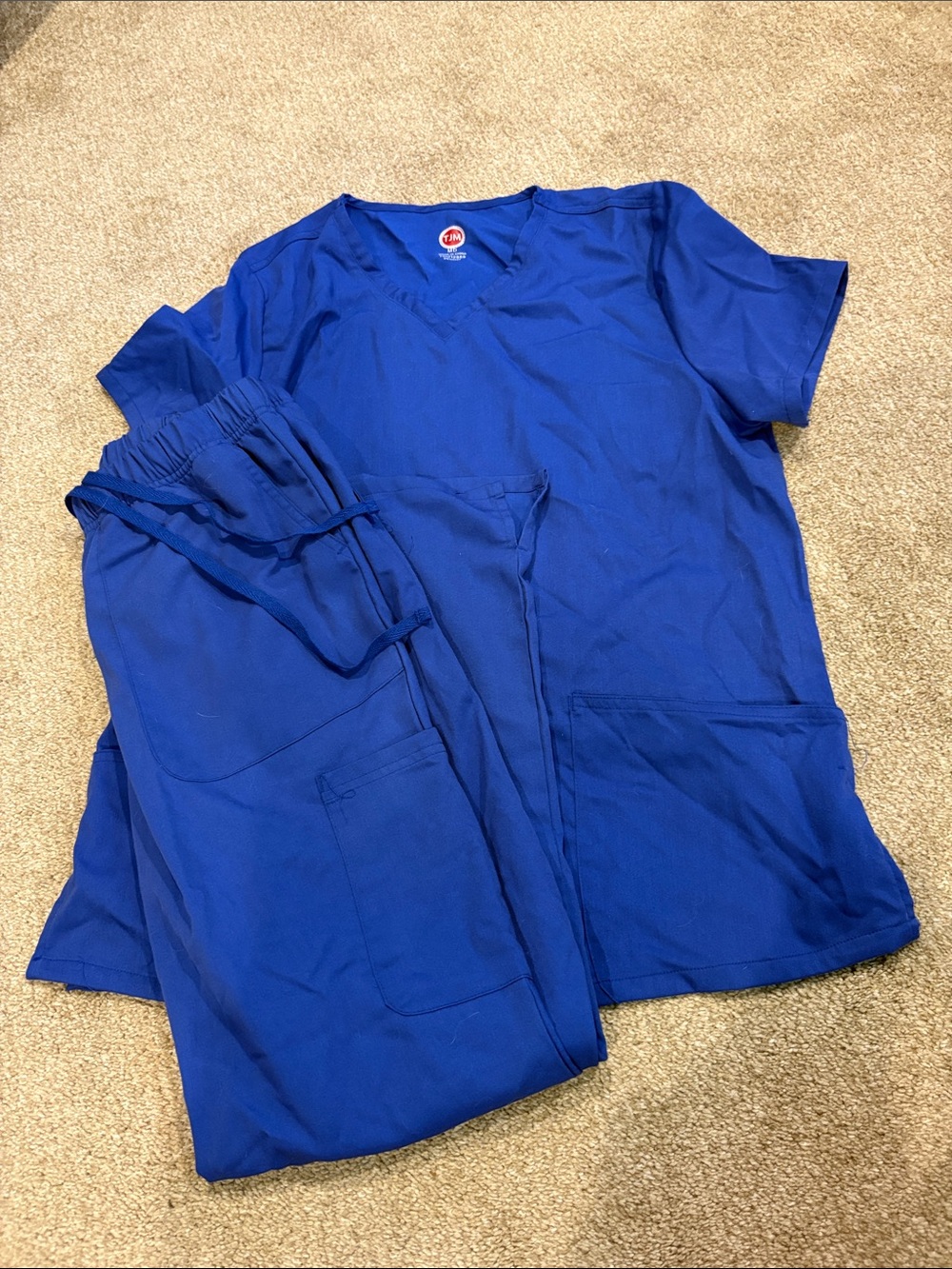 Royal Blue Medical Scrub Top & Pants Set